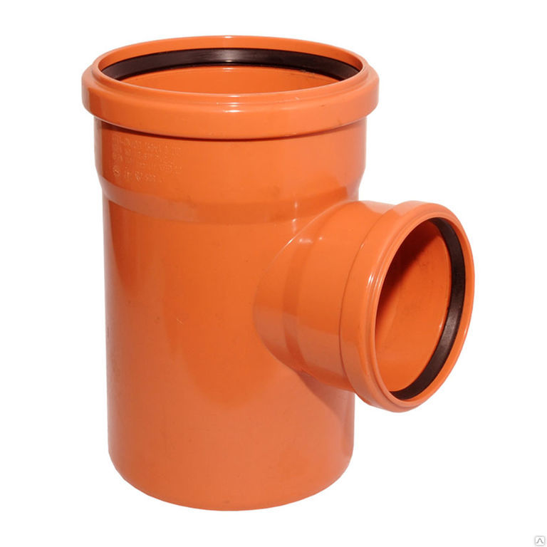 Тройник НПВХ с раструбом коричневый Дн 200х160х87гр б/нап в/к Ostendorf