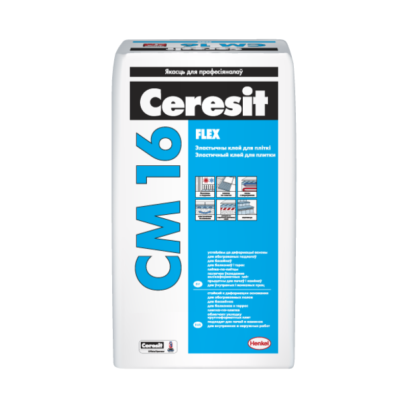 CERESIT CM16 СУХАЯ ЭЛАСТИЧНАЯ ОБЛИЦОВОЧНАЯ СМЕСЬ 