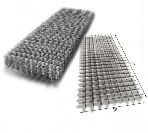 Сетка армирующая сварная С500 d4,0 мм, ячейка 50х50 мм, лист 500х2000мм, Гост 23279