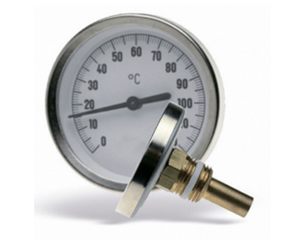 Термометр биметаллический осевой Дк63 L=50мм G1/2