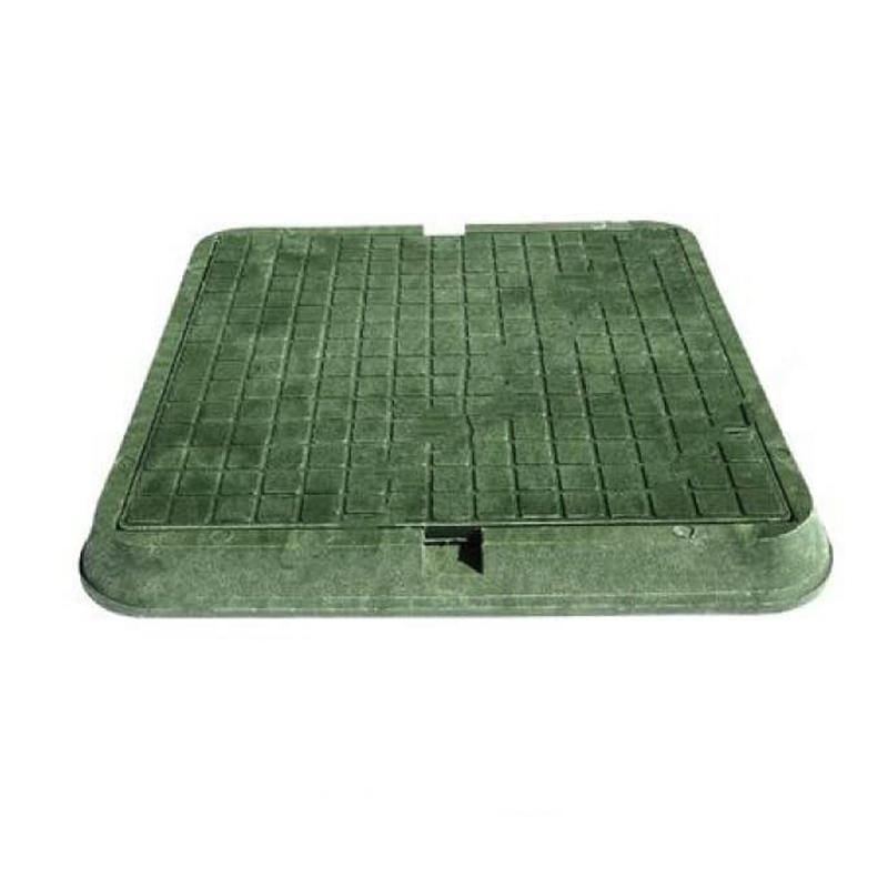 Люк полимерный Л685х60 30кН квадратный зеленый 