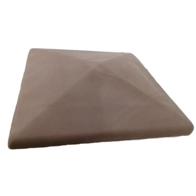 Плита накрывочная ПН 450*450*80 столбовая СКРУГЛЕННАЯ, шагрень, шоколад ПНС45-5 СТБ 1238-2000