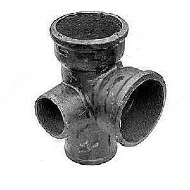 Крестовина чугунная канализационная б/н Ду 100х100х50 левая, Россия