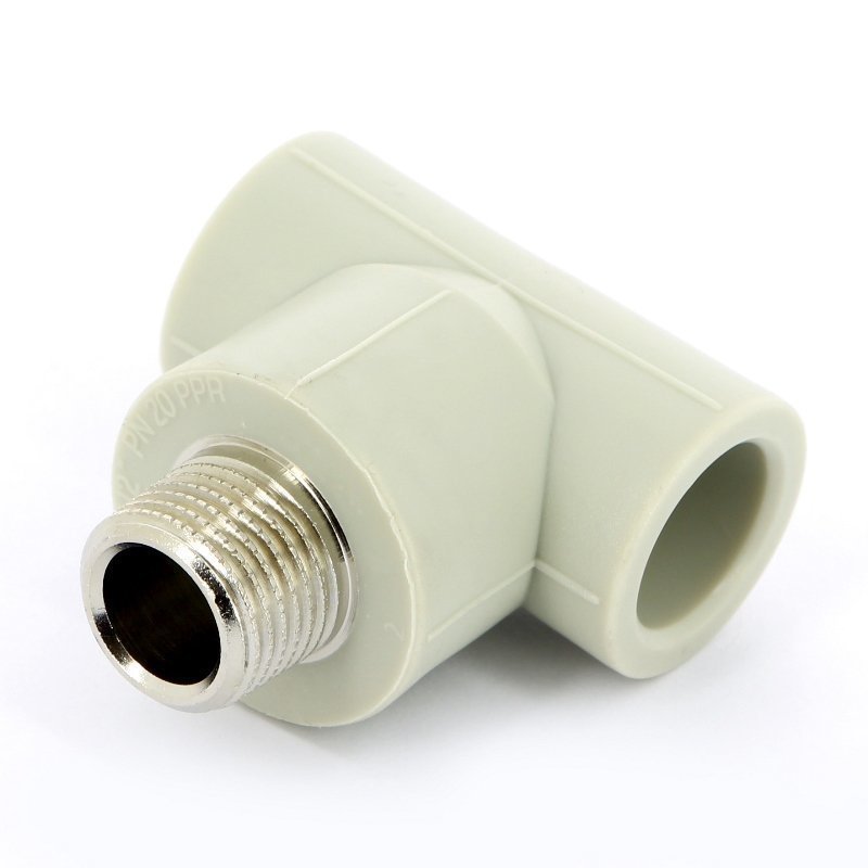 Тройник PP-R серый  Дн20х1/2