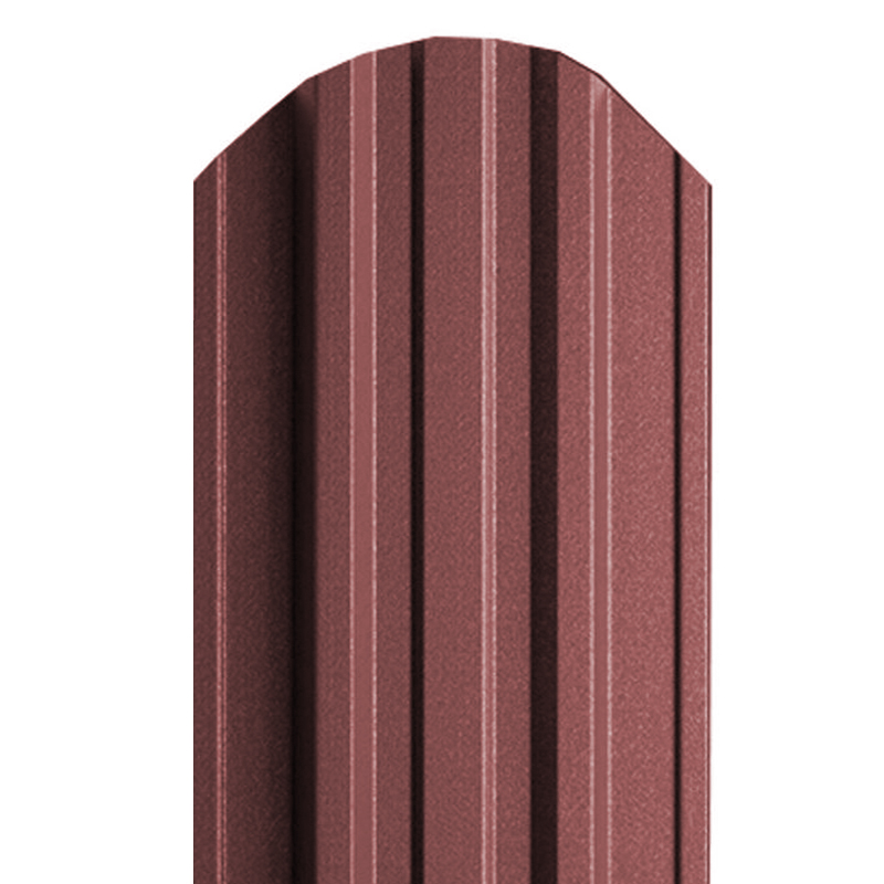 Штакетник металлический красное вино МП TRAPEZE-O 16,5х118 (ПЭД-01-3005/3005-0.45) высота 1,2 м