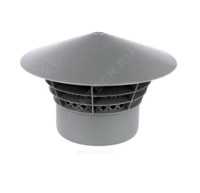 Зонт PP-H вентиляционный серый Дн 110 б/нап RTP (РосТурПласт) 40369