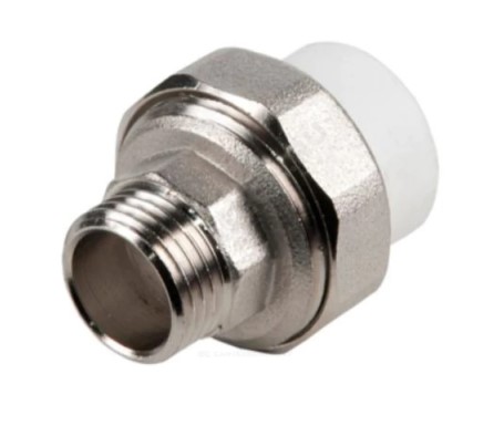 Муфта PP-R комбинированная разъемная белая Дн 50х1 1/2