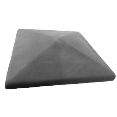 Плита накрывочная ПН 450*450*80-СШ6  столбовая СКРУГЛЕННАЯ, шагрень, ГРАФИТ ПНС45-6