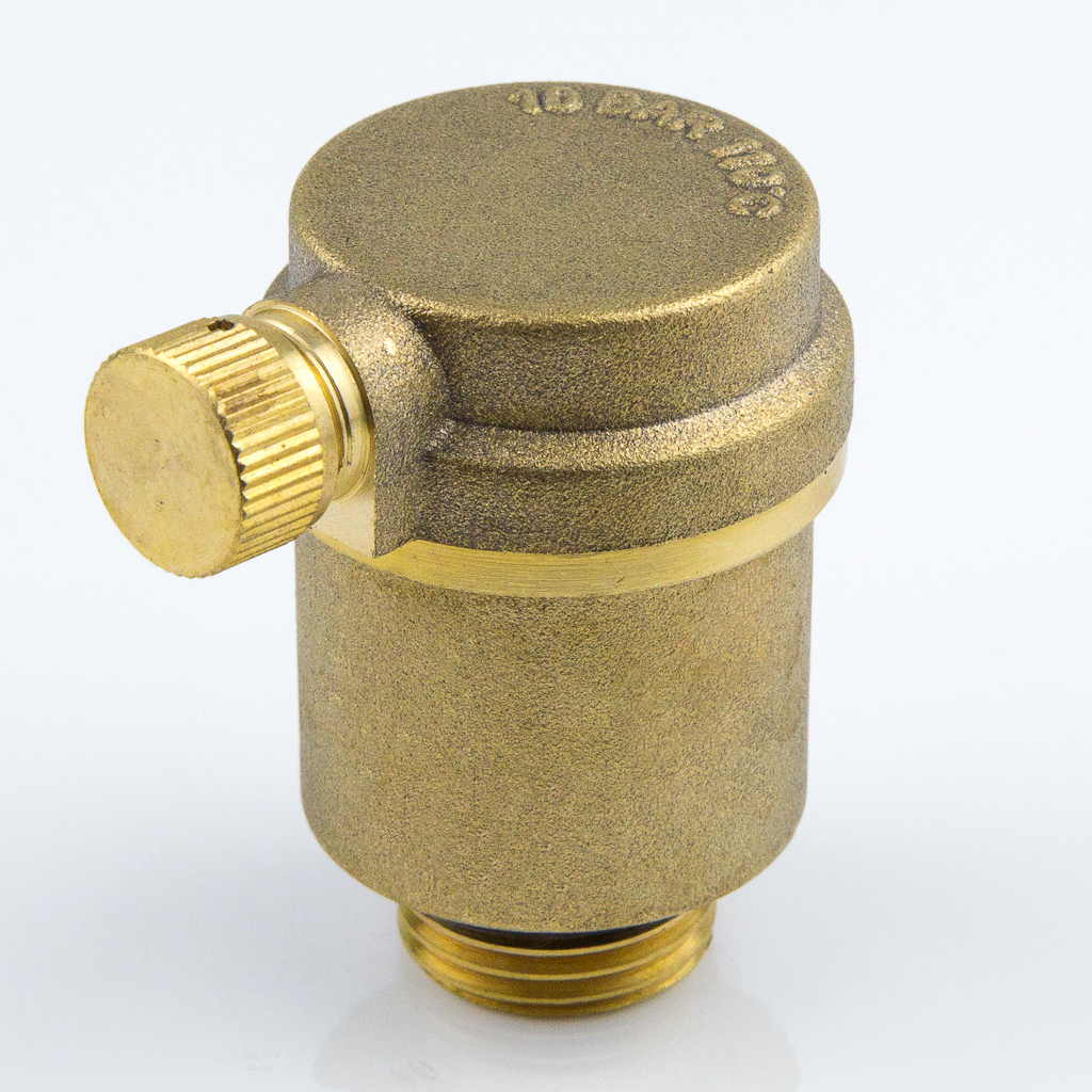 Воздухоотводчик автоматический с горизонтальным расположением колпачка латунь Ду 15 Ру10 НР  Aquasfera 5005-01