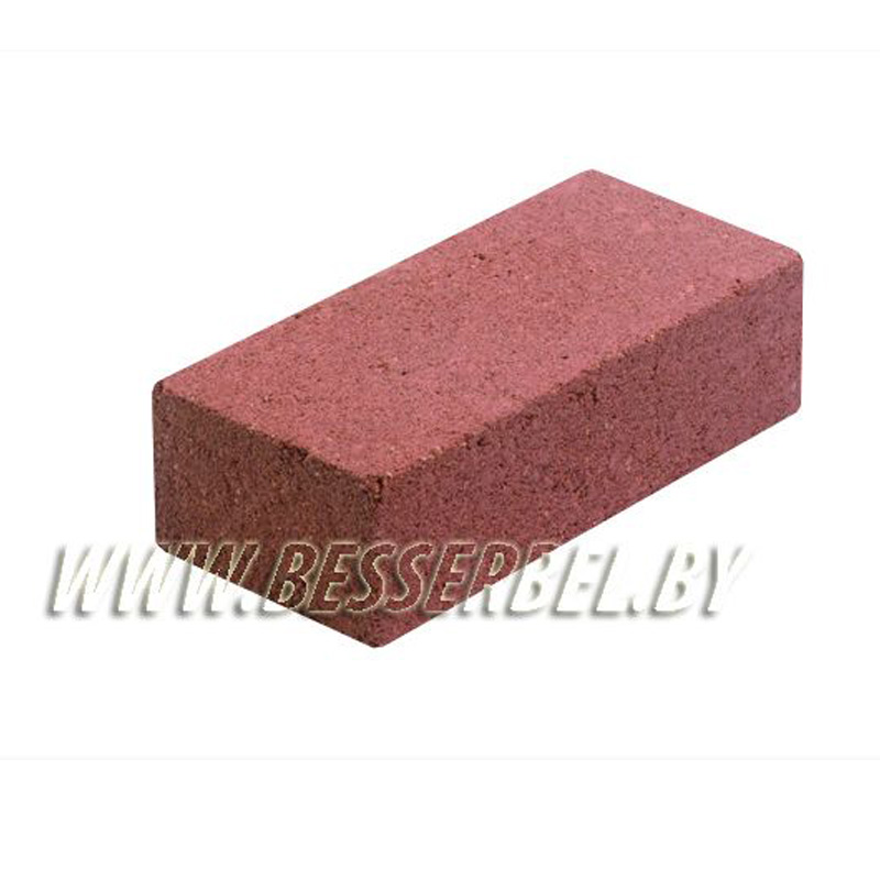 1КБОЛ-ЦС-5 Красный 2% Камень бетонный обычный лицевой