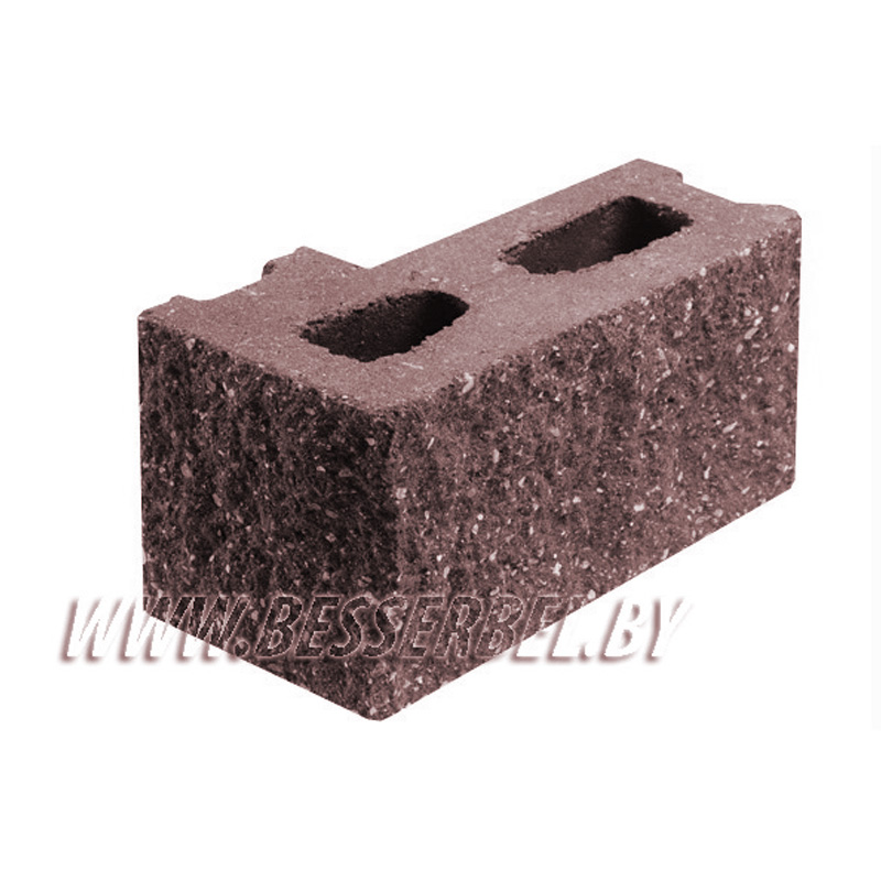 1КБУЛ -ЦП-9-2К Коричн. 2% Камень бетонный угловой лицевой