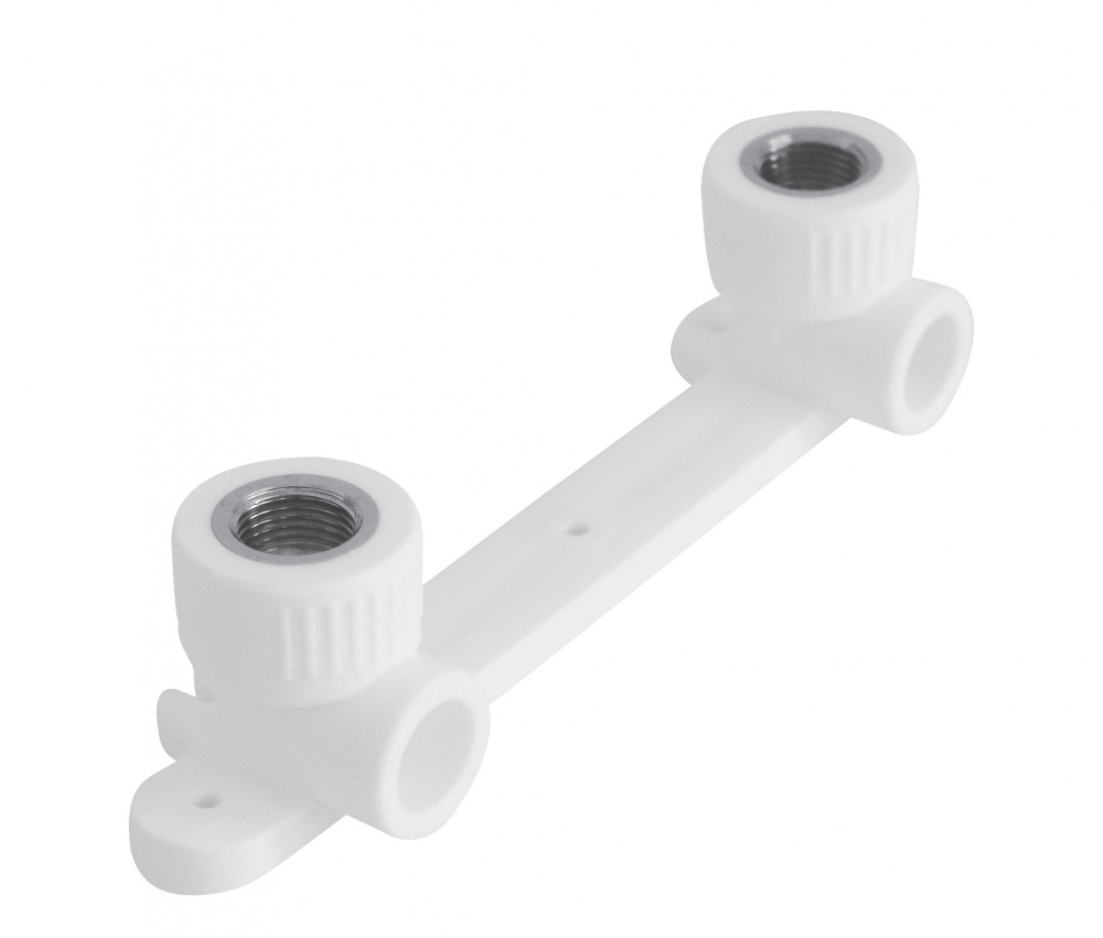 Планка PP-R монтажная белая Дн20х1/2 ВР Ру25 под смеситель VALFEX 10124020