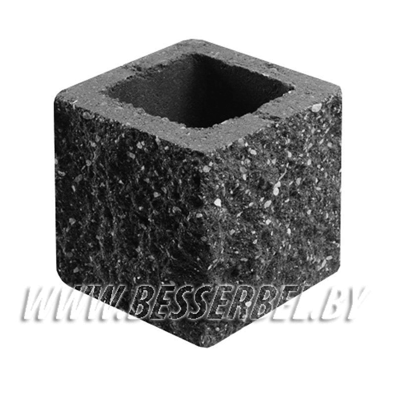 1КБДЛ-ЦП-3-2К Черный 5% Камень декоративный угловой доборный