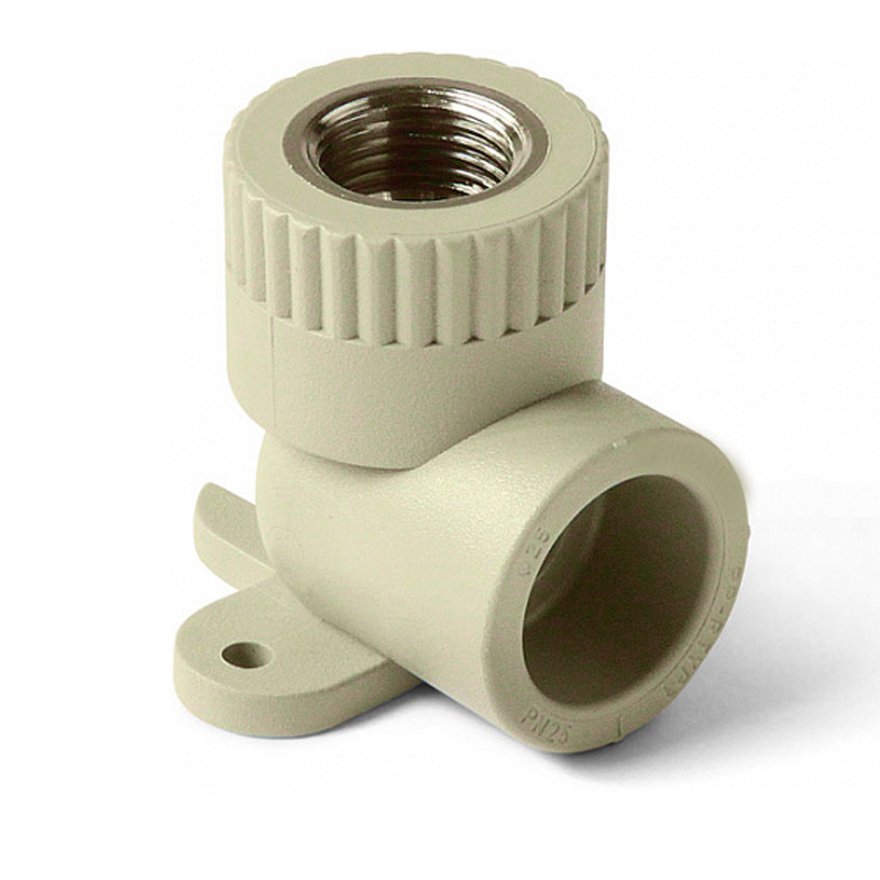 Угольник комбинированный серый вн/р с креплением 25*1/2