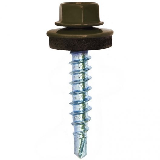 Саморез 4,8х28 RAL8019 (серо-коричневый) ПОЛЬША