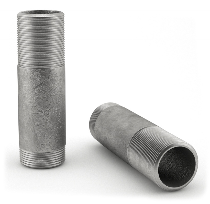 Сгон б/к оцинкованный Ду 40 L=140мм КАЗ из труб по ГОСТ 3262-75, Россия