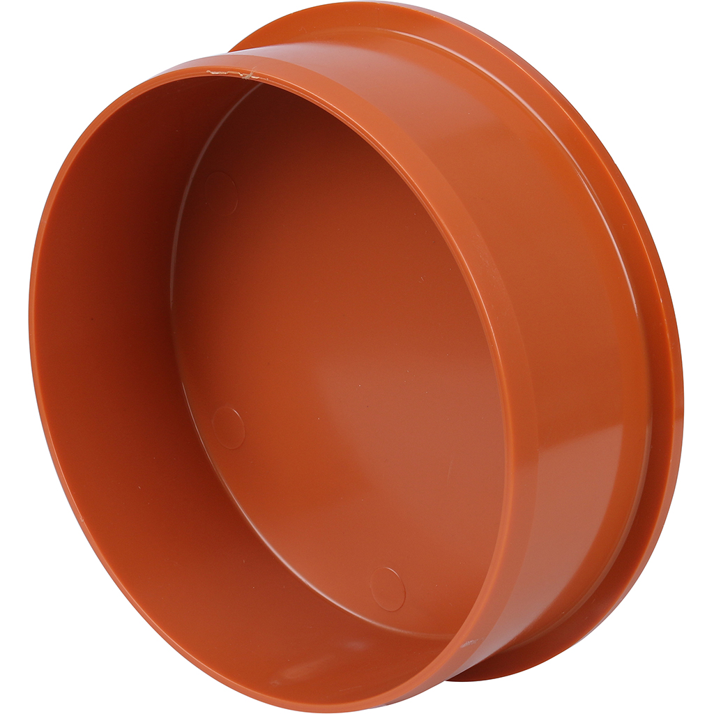 Заглушка НПВХ коричневая б/н Дн160 в/к