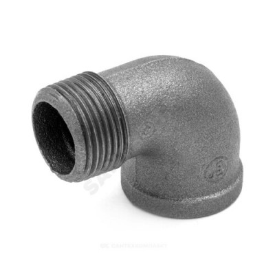 Угольник чугунный Fittex PLUS проходной оцинкованный Ду15,  М/Р Китай