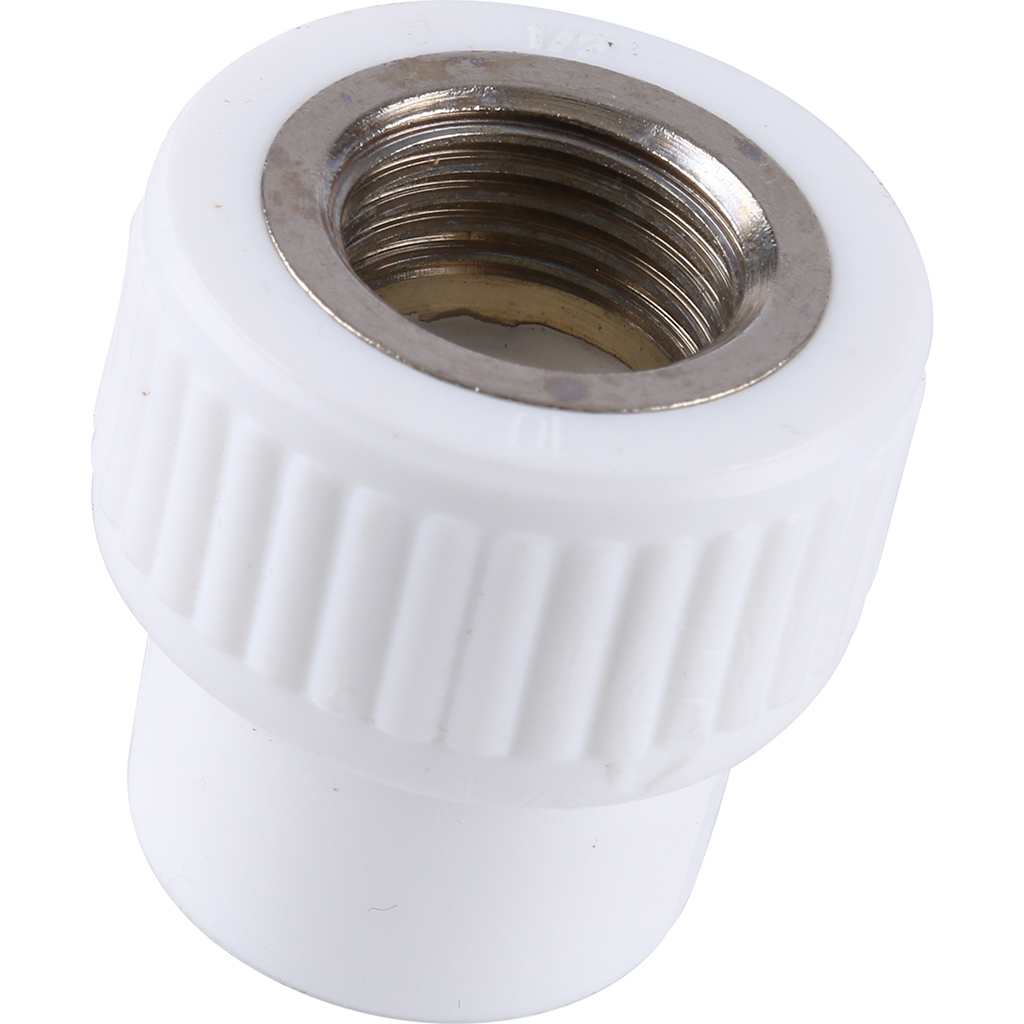 Муфта PP-R комбинированная белая Дн20х1/2