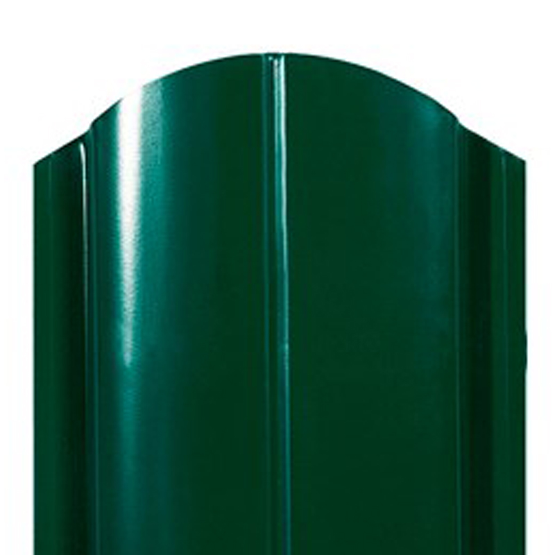 Штакетник металлический зеленый мох МП ELLIPSE-O 19х126 (ПЭД-01-6005/6005-0.45) высота 1,2 м