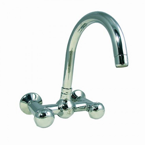 Смеситель для мойки Елена к/затвор настенный  41111 STC, Китай