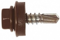 Саморез 5,5х19 ROOFRetail RAL8017 (коричневый шоколад)