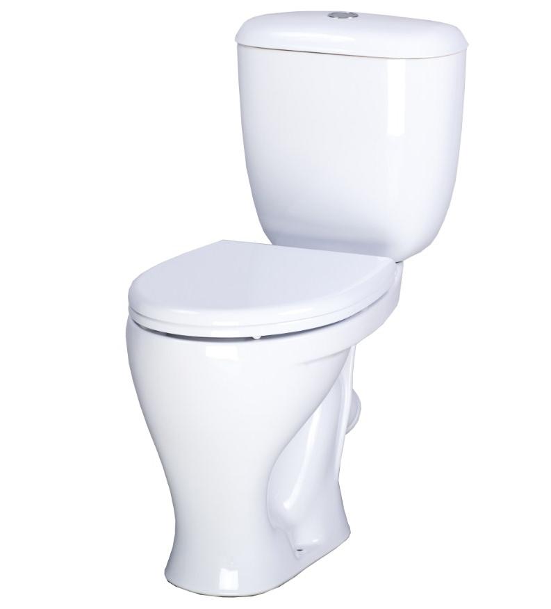 Унитаз-компакт Воротынский в комплекте кнопка хром нижний подвод косой, Россия