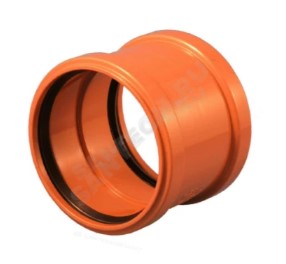 МУФТА НПВХ ДВУХРАСТРУБНАЯ КОРИЧНЕВАЯ ДН 110 Б/НАП В/К ХЕМКОР 2491101