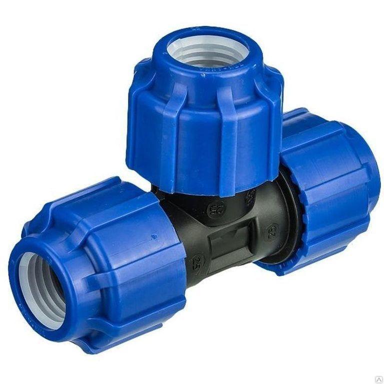 Тройник ПЭ Дн 25 Ру16 напорный компрессионный РосТурПласт, Россия