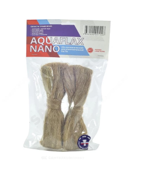 ЛЕН САНТЕХНИЧЕСКИЙ ДЛЯ УПЛОТНЕНИЯ РЕЗЬБЫ П/Э ПАКЕТ 100ГР AQUAFLAX NANO 04114