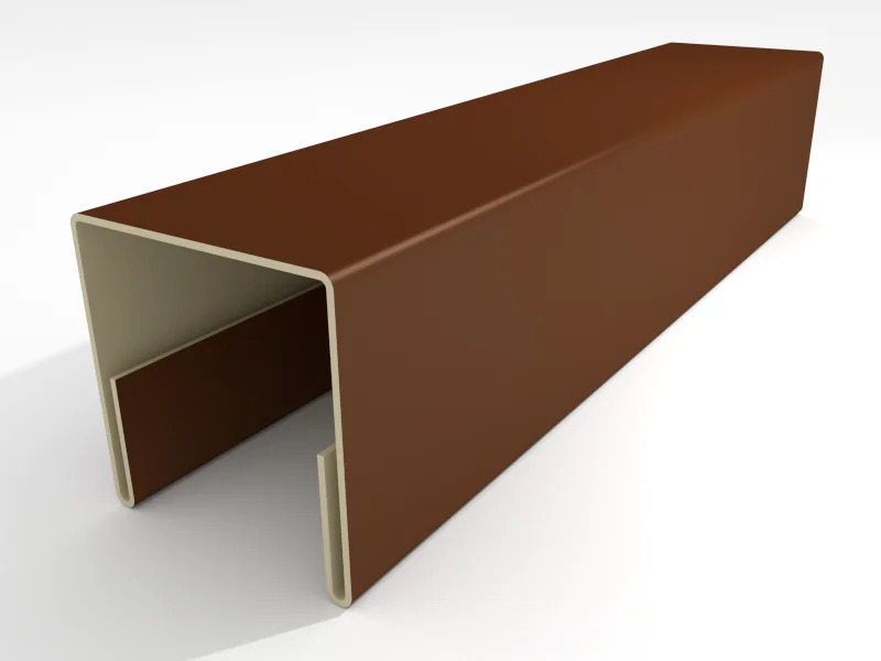 Планка П-образная 23х22х2000 (ПЭ-01-8017-0.4) коричневый шоколад, РФ