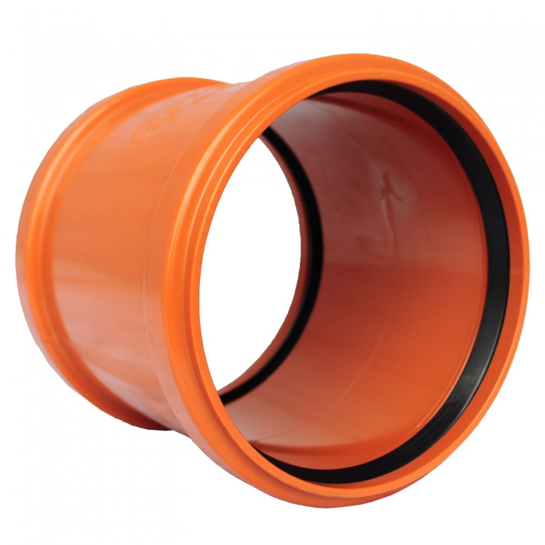 Муфта НПВХ коричневая б/н Дн160 ремонтная в/к