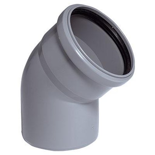 Отвод PP-H серый Дн110х45 б/нап. VALFEX 20102110, Россия