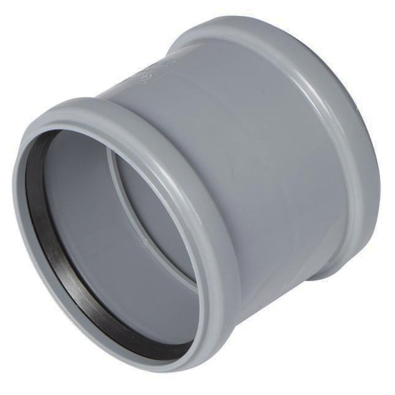 Муфта PP-H двухраструбная серая б/н Дн110 в/к, HT Ostendorf 115510
