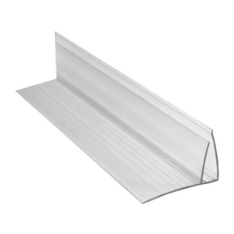 Профиль пристенный 10мм прозрачный L=6м, РФ