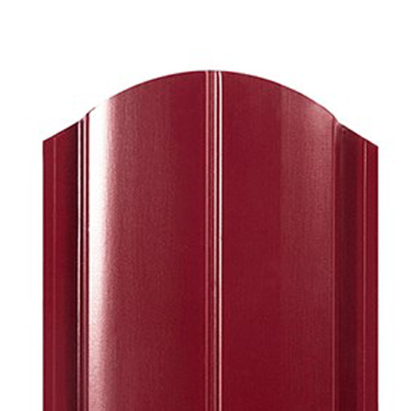 Штакетник металлический красное вино МП ELLIPSE-O 19х126 (ПЭД-01-3005/3005-0.45) высота 1,5 м