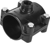 Седелка ПЭ напорная с резьбовым выходом Дн63х1