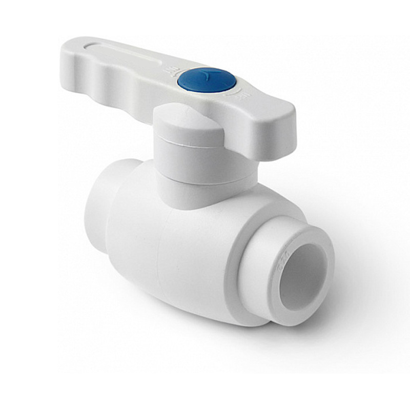 Кран PP-R белый шаровой Дн50 РосТурПласт 10579, Россия