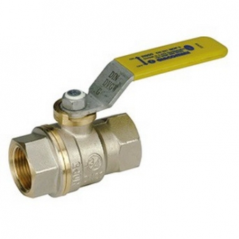 Кран шаровой газовый латунь никель Ду 32 G1 1/4