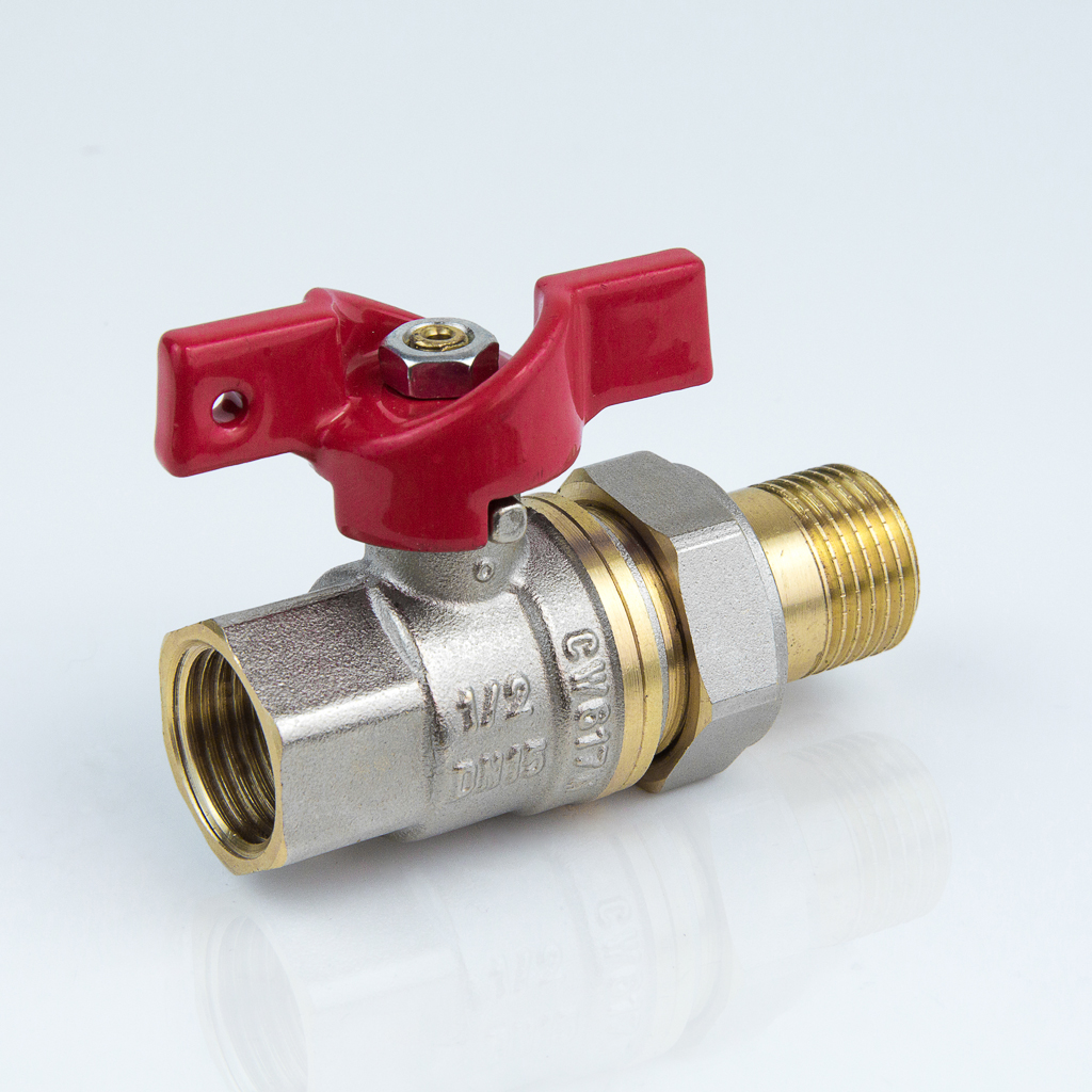 Кран шаровой латунный 1007 Euro ДУ25 Ру25 ВР/