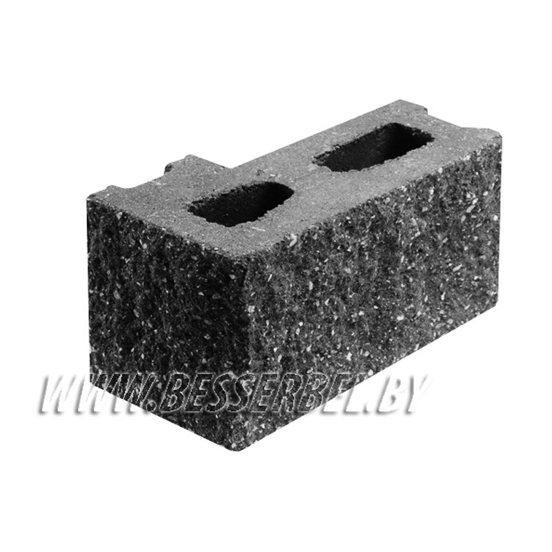 1КБУЛ -ЦП-9-2К Черный 5% Камень бетонный угловой лицевой