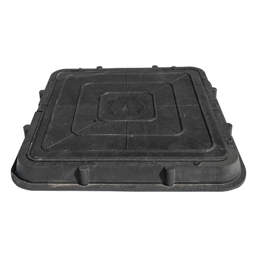 Люк полимерный Л685х60 30кН квадратный черный