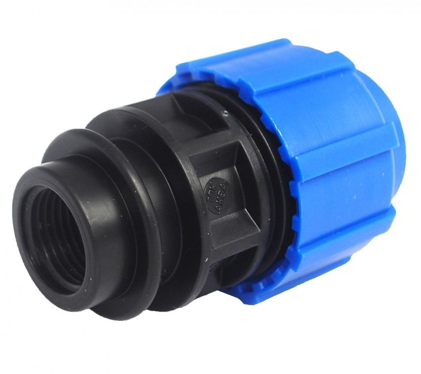 Муфта ПЭ РР-В Дн25х1/2 ВР компрессионная напорная, Россия