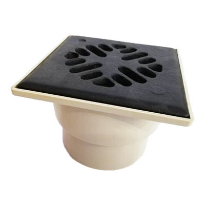 Трап РР вертикальный Ду110 решетка чугун. 150х150 ТП-104 110-150VPHs Татполимер