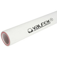 Труба PP-R бел арм стекл Дн20х3,4 Ру25 SDR6 90С 4м VALFEX 10106020