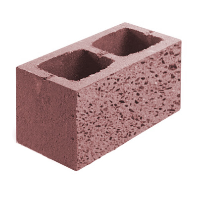 1КБСР-ЦП-8-ш Красный (1л.грань) Камень бетонный столбовой рядовой шлифованный