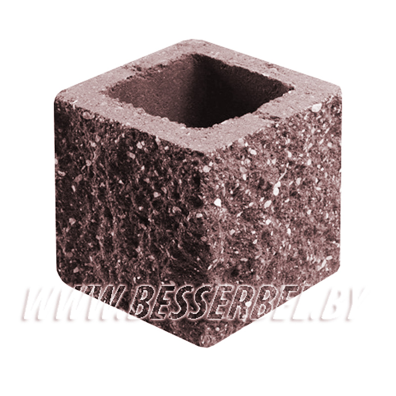 1КБДЛ-ЦП-3-2К Коричн.2% Камень декоративный угловой доборный