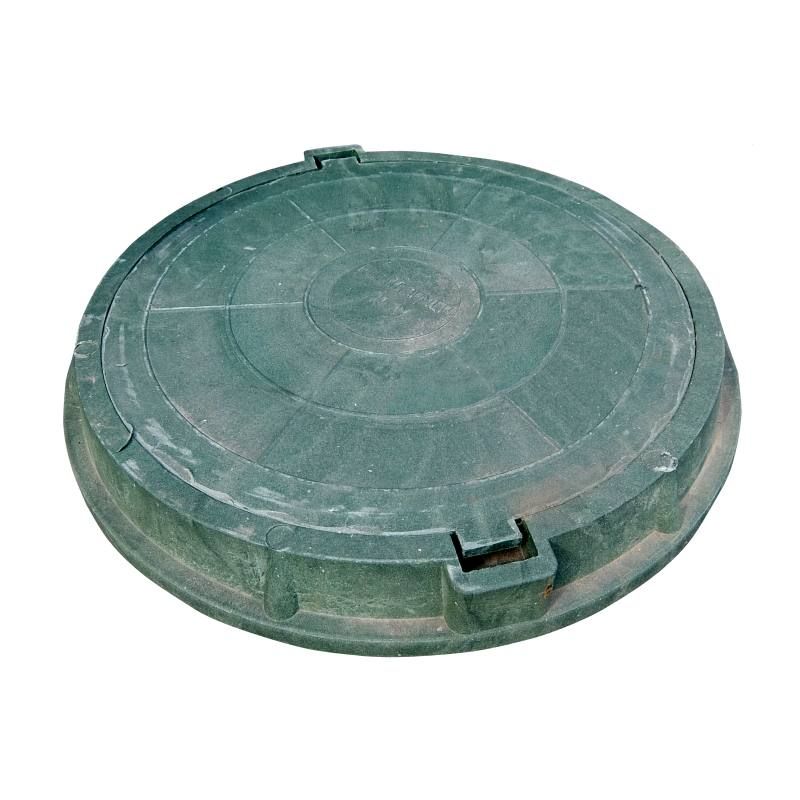 Люк полимерный тип легкий зеленый 760х630 h=90 30кН, РФ ( 3 ТОННЫ)  