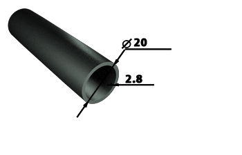 Труба чёрная ВГП Ду20х2,8  ГОСТ3262-75 (РФ)