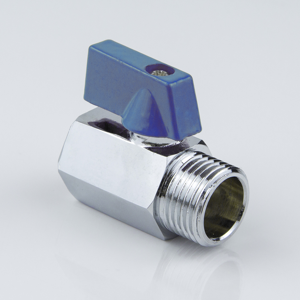 Кран шаровой латунь хром МИНИ 1033 Ду 15 G1/2